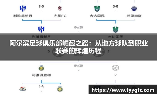阿尔滨足球俱乐部崛起之路：从地方球队到职业联赛的辉煌历程